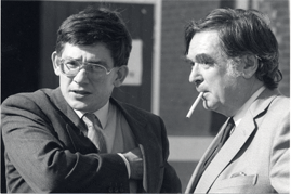 1985, Denis Lefebvre avec Claude Fuzier